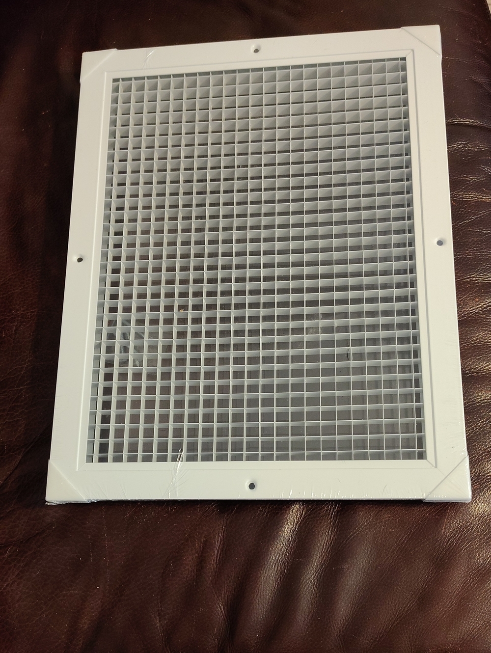 White Aluminum Cube Core Vent Eggcrate Return  Air Grille 16"X12"